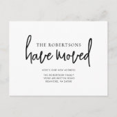 新住所モダン書簡ミニマリスト移動 案内ポストカード (正面)