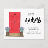 新住所レッドドア引越し案内はがき 案内ポストカード (正面)
