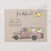 新住所引越し発表秋カボチャ 案内ポストカード (正面)