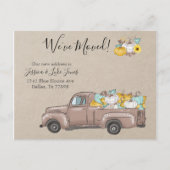 新住所引越し発表秋カボチャ 案内ポストカード (正面)