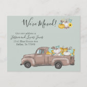 新住所引越し発表秋カボチャ 案内ポストカード (正面)