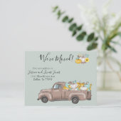 新住所引越し発表秋カボチャ 案内ポストカード (スタンド正面)