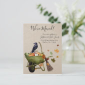 新住所引越し発表秋カボチャ 案内ポストカード (スタンド正面)