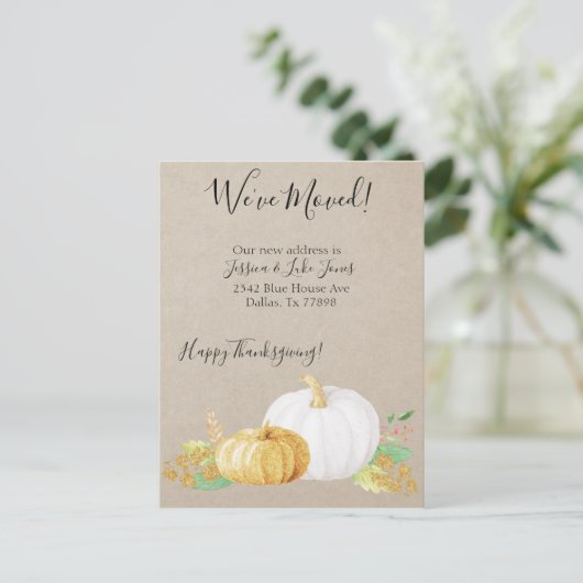 新住所感謝祭カボチャの移動 案内ポストカード (スタンド正面)