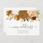 新住所秋のフローラ引越し案内 ポストカード (正面/裏面)