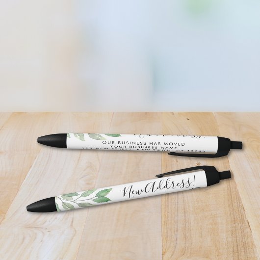 新住所 ビジネス グリーンネリー 黒ボールペン