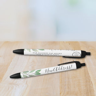 新住所 ビジネス ロゴ 黒ボールペン