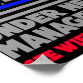 新体制で引退 薄い青い線 ポスター (角)