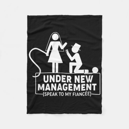 新体制のバチェラーパーティーグッズ 新郎 フリースブランケット (正面)