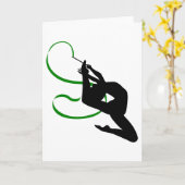 新体操のグリーティングカード カード (黄色い花)