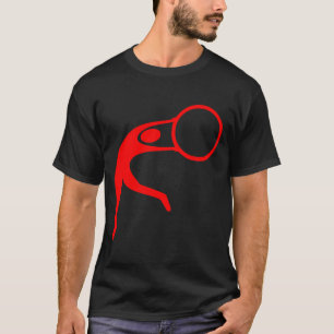 新体操のフィギュア - 赤色 Tシャツ