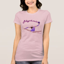 新体操の球の割れた跳躍のティー Tシャツ