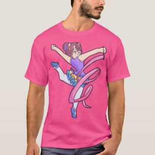 新体操エアロビクス猫 Tシャツ