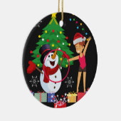 新体操クリスマスお祝い セラミックオーナメント (右)