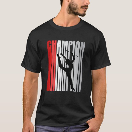 新体操コンクールの赤チャンピオン Tシャツ (正面)