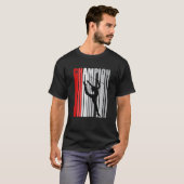 新体操コンクールの赤チャンピオン Tシャツ (正面フル)