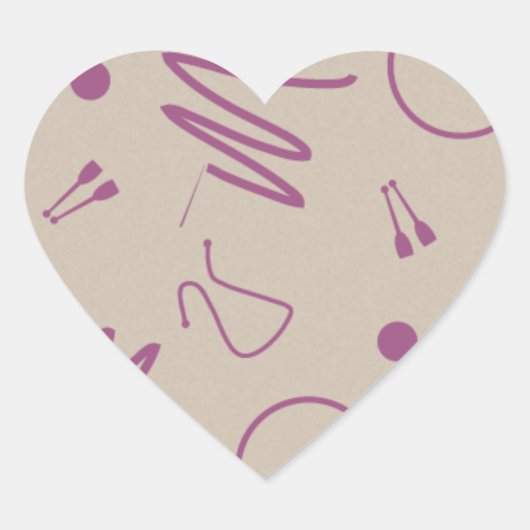 新体操シール ハートシール (正面)