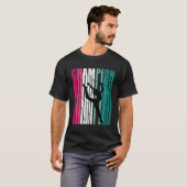 新体操ティール（緑がかった色） Tシャツ (正面フル)