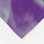 新体操パープルとミントスワール フリースブランケット (角)
