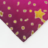新体操ピンク&パープル金ゴールド星 フリースブランケット (角)