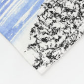 新体操ブルー抽象芸術とシルバーグラム フリースブランケット (角)