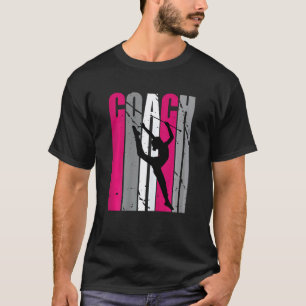 新体操 コーチ 指導者 先生 レトロ Tシャツ