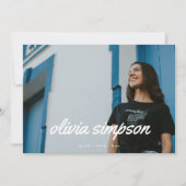 新作はっきりした科卒業生2枚の写真 案内状 (正面)