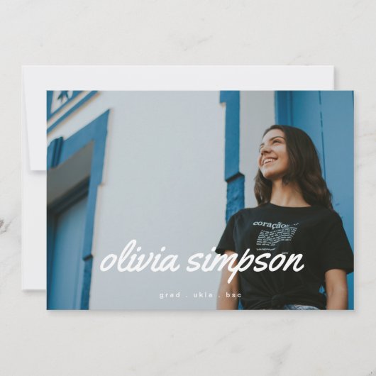 新作はっきりした科卒業生2枚の写真 案内状 (正面)