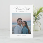 新作スクリプト結婚したリトルクリスマス写真 シーズンカード (スタンド正面)