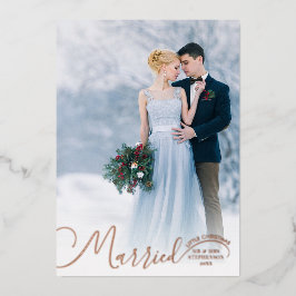 新作スクリプト結婚したリトルクリスマス2写真 箔シーズンカード
