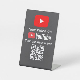 新作ビデオQRコードサイン YouTube ネイル技術 台座サイン
