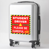 新入生ドライバー(赤い警告/警告標識) シール (スーツケース)