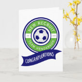 新入社員サッカーおめでとうベビー挨拶 カード (黄色い花)