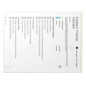 新入社員向け総合的なトレーニング・チェックリスト ノートパッド (正面)