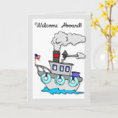 新入社員歓迎の船 カード (黄色い花)