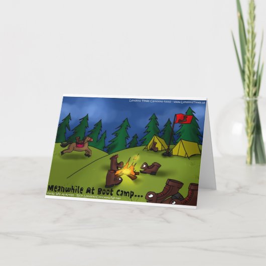 新兵訓練所での出来事 Funny Tees Cards Gifts Etc カード (正面)