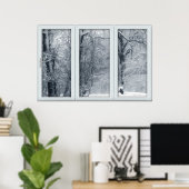 新冬の雪の窓（展望） ポスター (ホームオフィス)