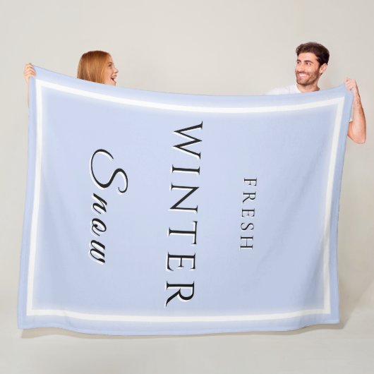 新冬の雪 フリースブランケット (インサイチュ)