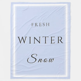 新冬の雪 フリースブランケット