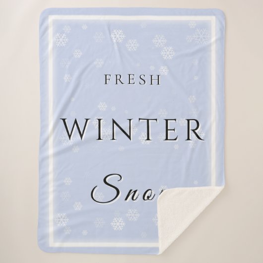 新冬の雪/雪 シェルパブランケット (正面)