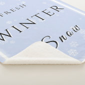 新冬の雪/雪 シェルパブランケット (3/4)