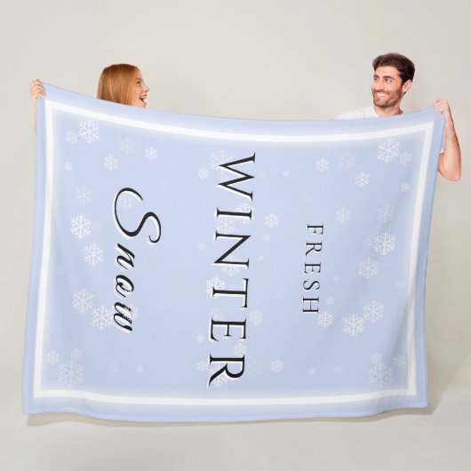 新冬の雪/雪 フリースブランケット (インサイチュ)