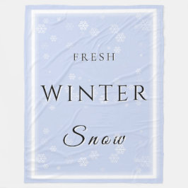 新冬の雪/雪 フリースブランケット