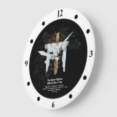 新出祭司牧師デアコン大臣 ラージ壁時計 (傾斜)