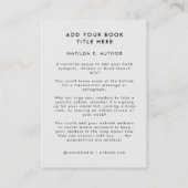 新刊発売 | 著者プロモーションカバーアートワーク 名刺 (裏面)