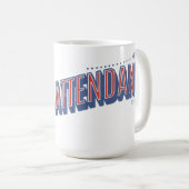 新動揺して飛行付き添い人マググ コーヒーマグカップ (正面右)