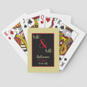 新参者と氏の贈り物パーソナライズされたを結婚贈る トランプ (裏面)