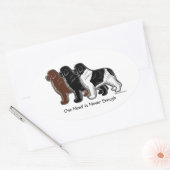 新参者は一文も無い 楕円形シール (封筒)