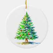 新叔母新生児妊娠の発表デザイン セラミックオーナメント (裏面)