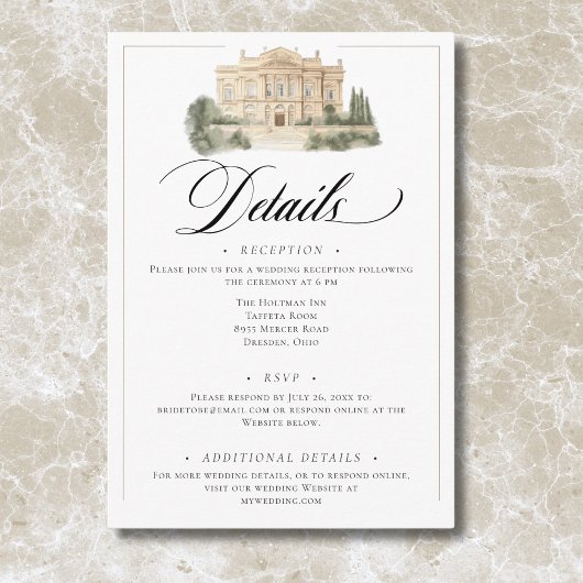 新古典エレガントヴィンテージシ結婚ーン エンクロージャーカード